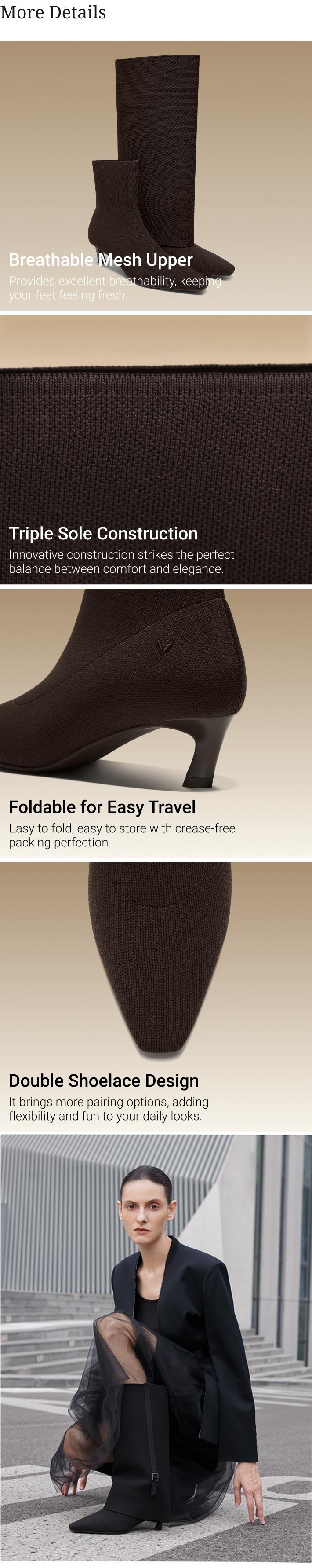 VIVAIA Women's Kitten Heel Boots, 2-in-1 Detachable Leg Warmers ,Small Square-Toe with 4.5cm Mid-Heel Arch Support, Water-Repellent ,Sock-Like Fit Office Work / Date Night / Autumn Travel (Rita) VIVAIA Women's Kitten Heel Boots, 2-in-1 Detachable Leg Warmers ,Small Square-Toe with 4.5cm Mid-Heel Arch Support, Water-Repellent ,Sock-Like Fit Office Work / Date Night / Autumn Travel (Rita)