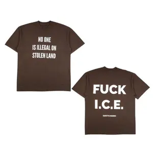 Fck Ice Graphic T-shirt Abolish Ice Graphic T-shirt No Human Is Illegal On Stolen Land Mexico Mexican Fck Trummp