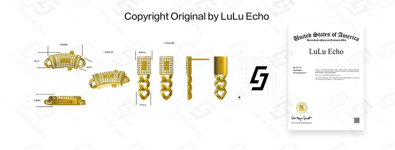 LuLuEcho 14K Gold Plated Iced Out Cuban Link Ring - Bling Initial "S" Zircon Ring for Men - Hip Hop Streetwear Jewelry