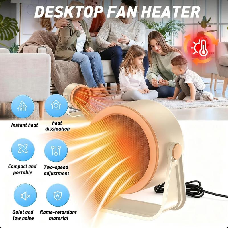 BougeRV Heater Outdoor & Desktop Portable Heater—— 2025 New Hot Air Blower Mini Radiator Energy Efficient Winter Warmer Warmth Convenience Compact Design Low Energy Consumption Plug-in type, requires power outlet to use BougeRV Heater Outdoor & Desktop Portable Heater—— 2025 New Hot Air Blower Mini Radiator Energy Efficient Winter Warmer Warmth Convenience Compact Design Low Energy Consumption Plug-in type, requires power outlet to use