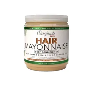 Originals by Africa's Best Hair Mayonnaise Deep Conditioner for Dry Damaged Hair 15 oz with Extra Virgin Olive Oil Natural Herbs & Egg Protein