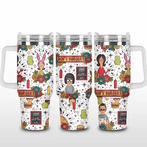 [Collection] Funny Bob’s Burgers Family Cartoon Tumbler 40oz, Bob’s Burgers Gift, Cartoon Lover Tumbler, Stainless Steel Vacuum Flask, Funny Animation Cup