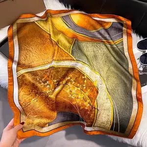 Elegant Versatile New Silk Square Scarf/Neckband — Fashionable Thin Neck Protector for Spring and Autumn