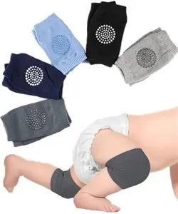 Baby Crawling Knee Pads Toddler Leg Warmer Safety Protective Cover Toddlers Learn to Socks Children Short Kneepads Unisex Baby Anti Slip Knee Protectors(5 Pairs)