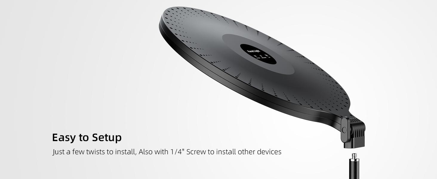 All-in-One Content Creator Kit: 10.5" Ring Light with Stand for Flawless Skin  | Includes Phone Clip & Adjustable Laptop Light | Perfect for Streaming, Podcasts, Meetings.