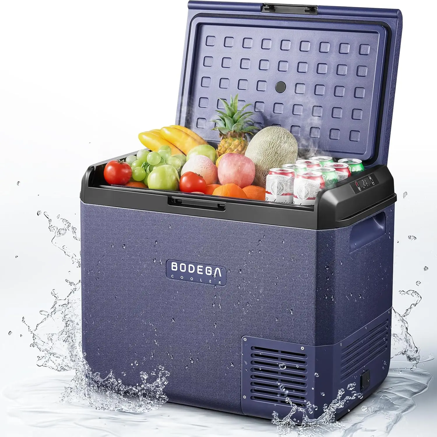 BODEGA COOLER 12v Car Refrigerator, 63QT(60L) IPX4 Waterproof Electric Cooler, APP Control Car Fridge with 12/24V DC 110-240V AC, -4℉~68℉, Portable Freezer for Truck Van RV Camping, Travel,Home, 12V Portable Mini Fridges, 63 Quart Large Capacity(Single Zo