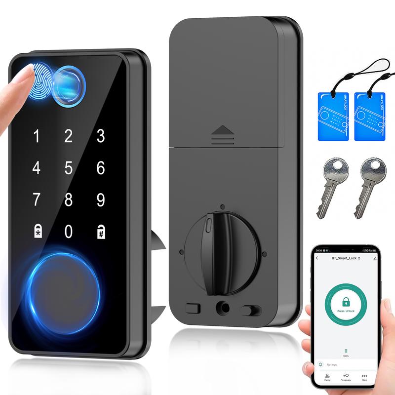 Smart Door Lock (Five Multi-Functional Features) An electronic fingerprint access control system suitable for home/office/hotel settings, featuring anti-peeping design. Suitable for most scenarios, also makes a great gift.