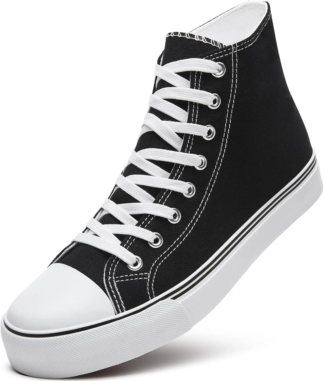 Men's High Top Canvas Sneakers Lace Up Classic Casual Walking Shoes Air