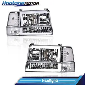 CROSSDESIGN FIT FOR 1992-1996 FORD F150 F250 F350 LED DRL HEADLIGHT CORNER/BUMPER LAMPS 6PCS