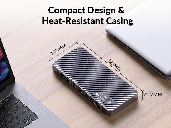 AV Access iDock B10 KVM Switch Docking Station for Laptop & Desktop, 8K@60Hz Dual Monitors, 100W Charging, High-Speed USB 3.2, 1G Ethernet, 4K@165/144/120Hz for Gaming