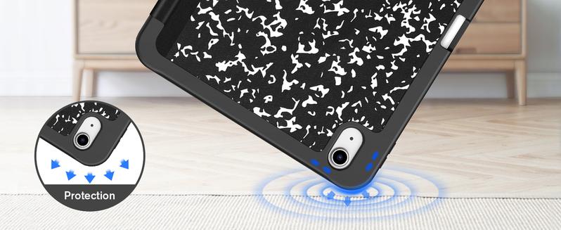 Fintie SlimShell Case for 2025 iPad A16 11th Gen & iPad 10th Gen w/ Soft TPU Back, Built-in Pencil Holder, Auto-Wake/Sleep, iPad Cover in Composition