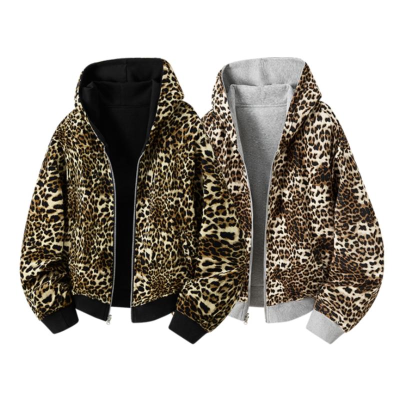 Trendy Two-Sided Wearable Hoodie Jacket, Unisex Heavyweight Loose