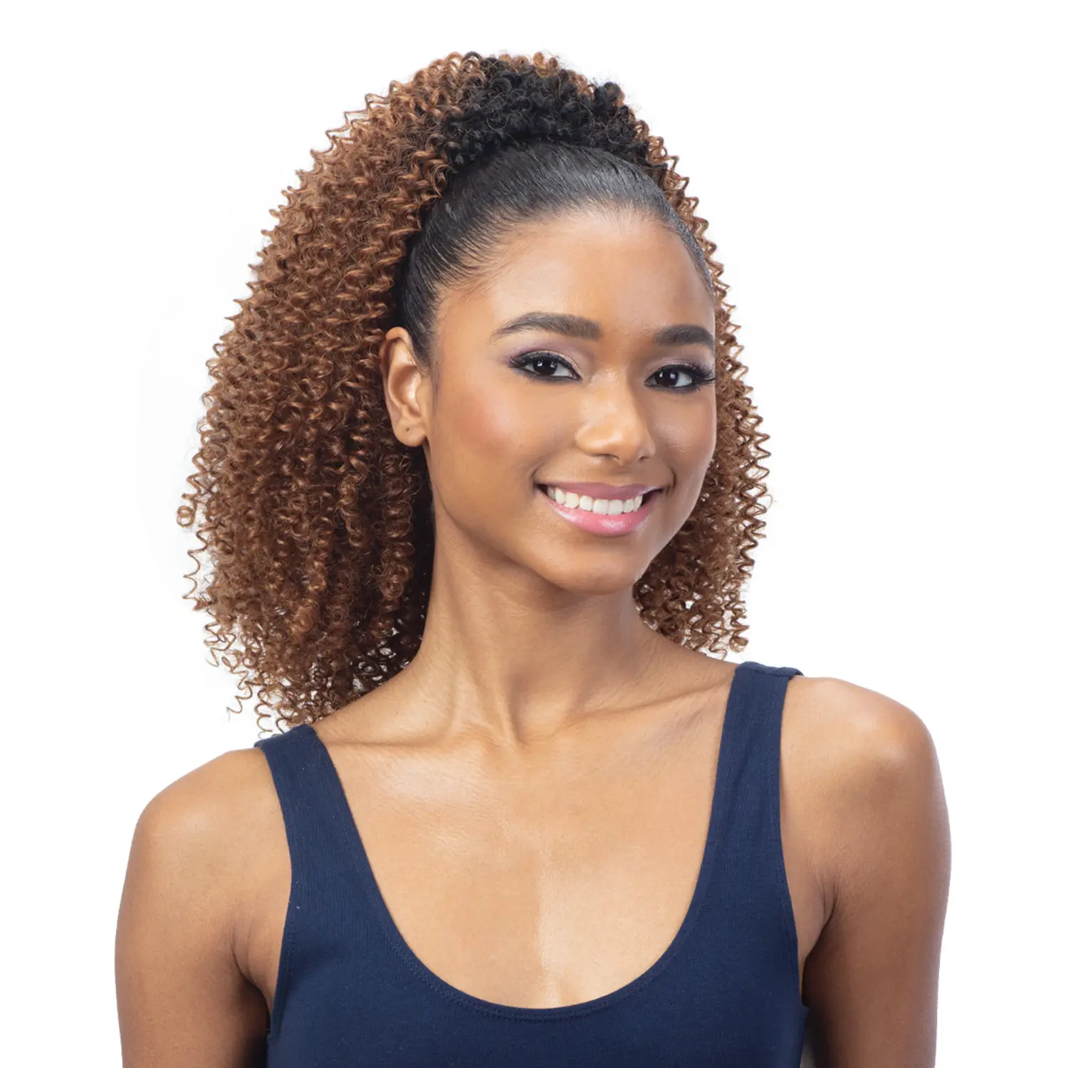 Milky Way Organique 14" Bohemian Curl Drawstring Ponytail, Beginner-Friendly Synthetic Hair Extension for High Volume, Boho Locs Extensions & Pieces, Ponytail Hairstyles