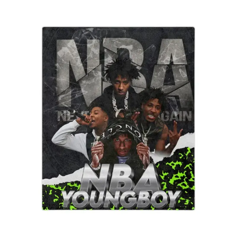 YoungBoy Velveteen Microfiber Throw Blanket, Music Lover Home Decor Applies to Super soft decorative sofa/sofa/bedroom Suitable as a gift sizes 60*80,30*40(baby ),40*50(kids),50*60 Applies to Super soft  decorative sofa/sofa/bedroom