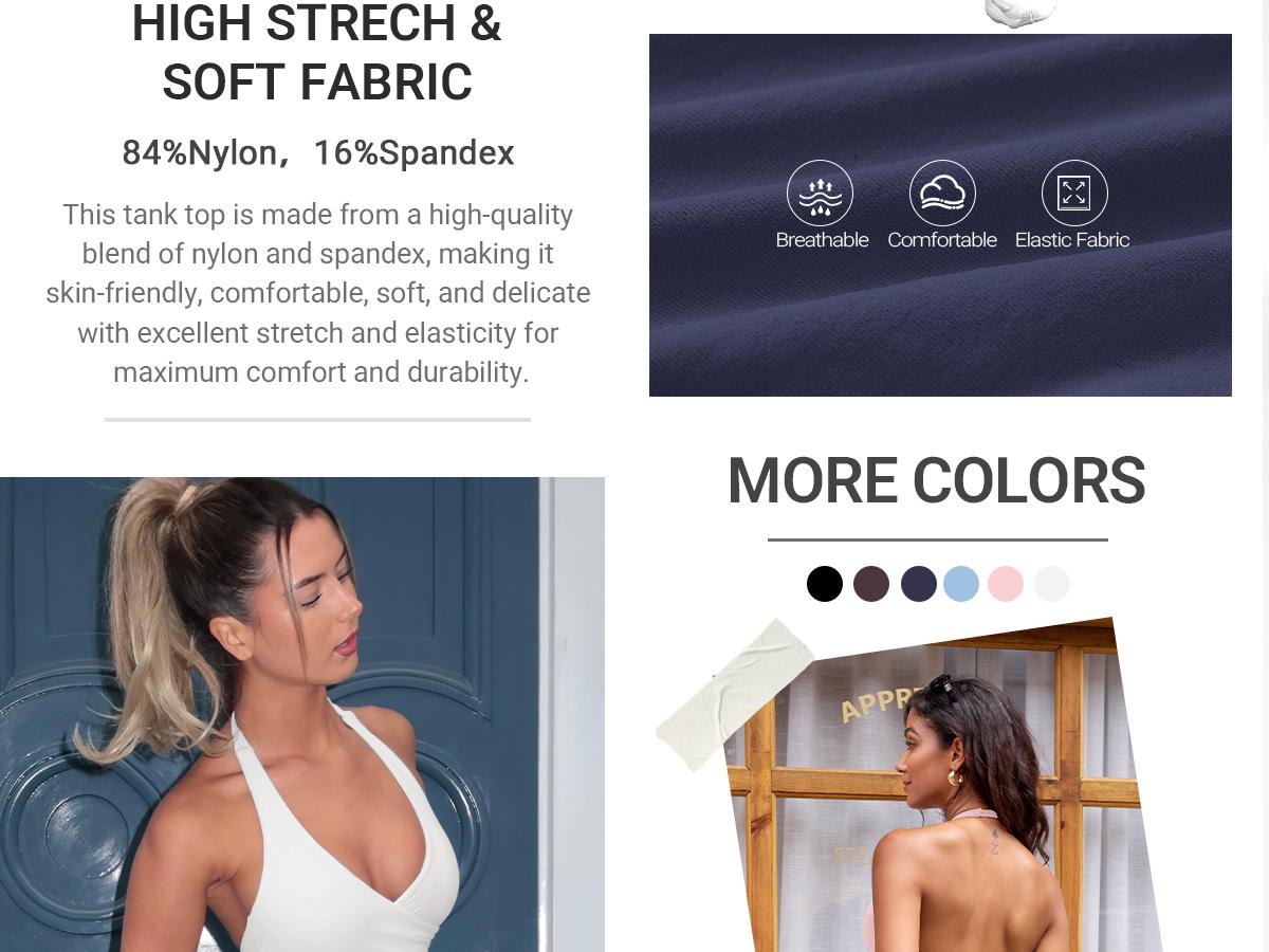 YEOREO Womens Halter Tank Tops Workout Impact Longline Strappy Top Padded Deep V Neck Wrap Gym Backless Bra Camisole YEOREO Womens Halter Tank Tops Workout Impact Longline Strappy Top Padded Deep V Neck Wrap Gym Backless Bra Camisole