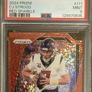 2024 Panini Prizm - C.J. Stroud #111 Red Sparkle Prizm SSP PSA 9