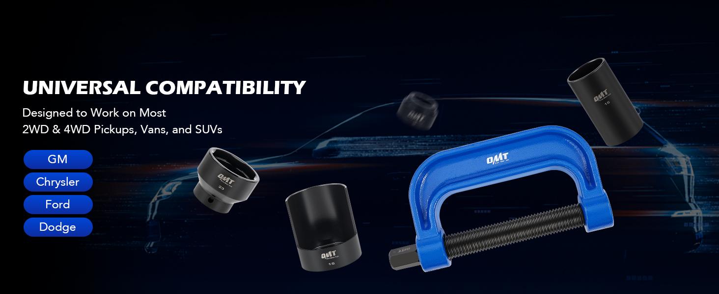 Orion Motor Tech Heavy-Duty Master Ball Joint Press Kit, 23pc Blue/Black Ball Joint Press & U Joint Removal Kit with Sockets and Universal Adapters, Heavy Duty Ball Joint Tool Set, , Limited Time Deal, tool box