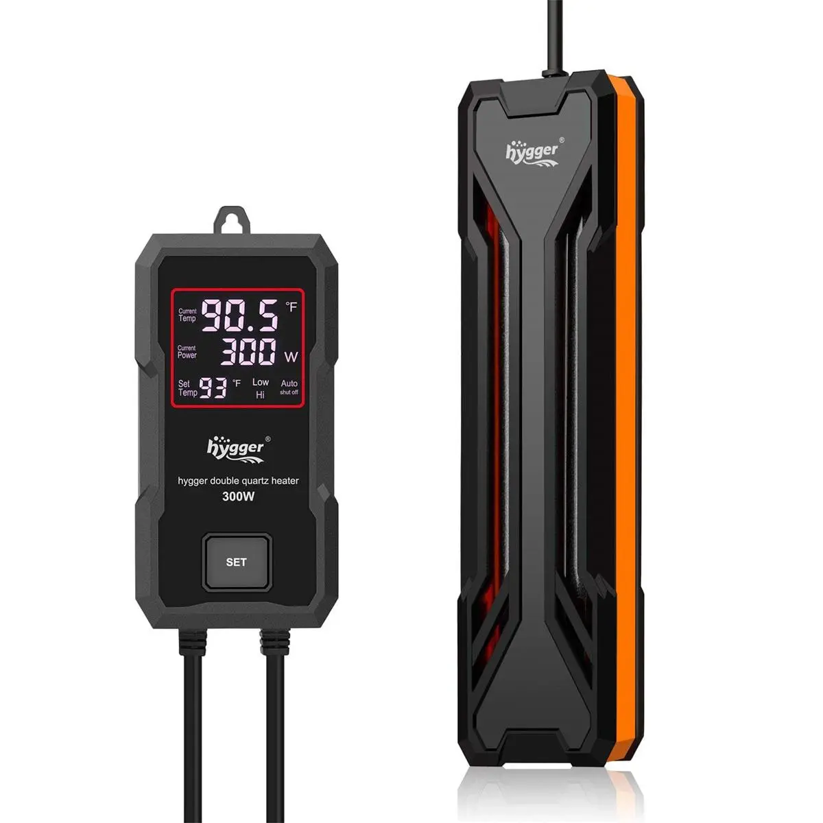 hygger Submersible Aquarium Heater (300W/500W/800W/1000W) - Digital LED Display Controller, Safety Auto Shut Off System, Efficient Temperature Regulation, for Freshwater & Saltwater Fish Tanks, Efficiency