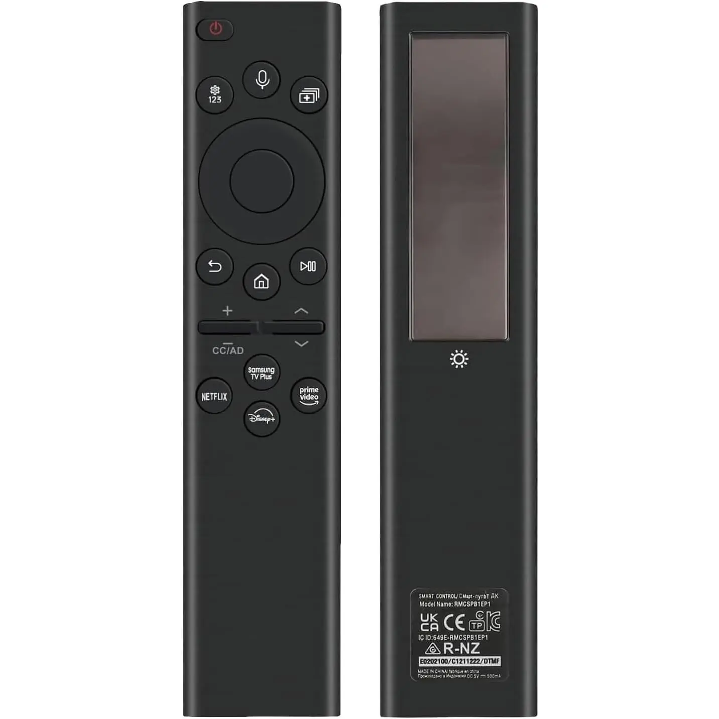 Rechargeable TV Remote for Samsung Smart TVs, Replacement for All 2019-2026 Samsung TV Remote Control with Voice Control.USB-C Fast Charging.Solar Charging.2-Year Warranty.