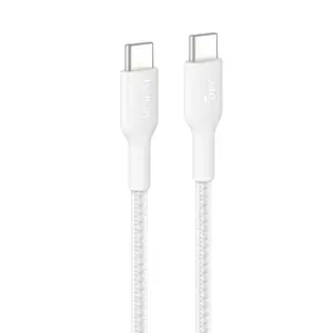 Belkin BoostCharge Pro USB-C to USB-C Braided Cable 240W, 3.3ft/1m, White Belkin BoostCharge Pro USB-C to USB-C Braided Cable 240W, 3.3ft/1m, White