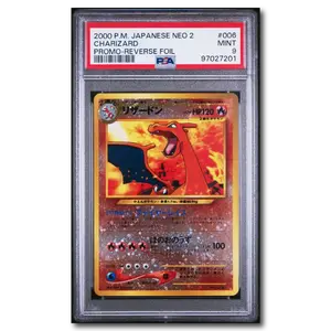 PSA 9 Charizard Neo Reverse Holo 2000