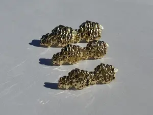 Authentic 10k Solid Yellow Gold Dome Nugget Stud Earrings Men Women Unisex