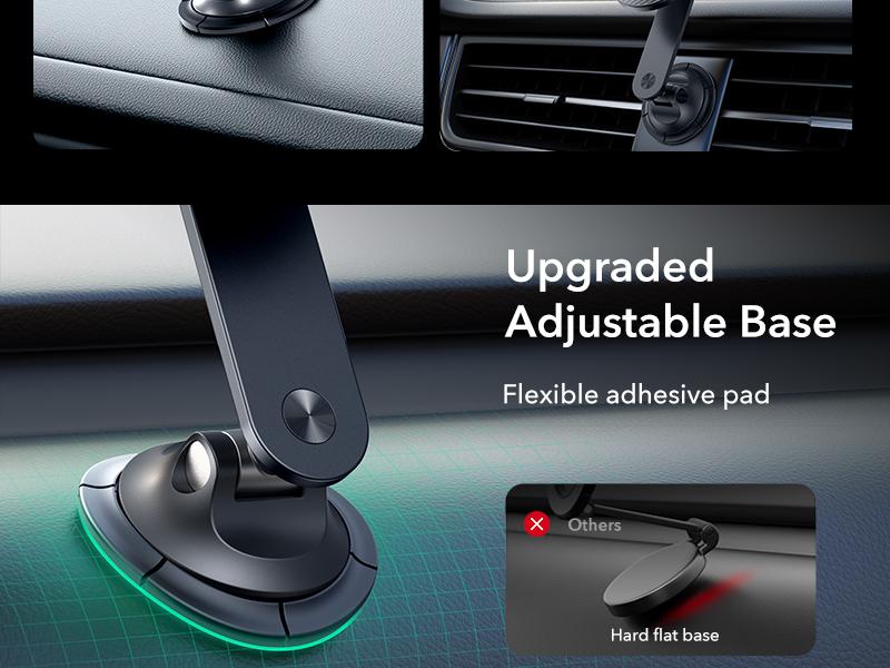 ESR for MagSafe Car Mount - Dashboard Magnetic Phone Holder for iPhone 17/16/15/14/13/12/Samsung, Strong Magnets, 360° Rotation, Black Carbon Fiber
