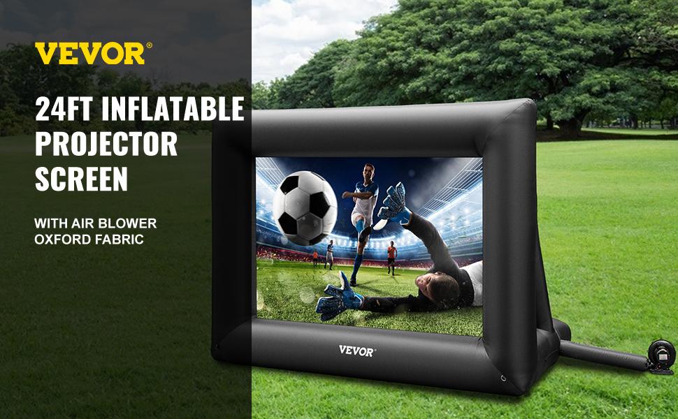 VEVOR Inflatable Movie Screen, Various specifications, Inflatable Projector Screen for outside with Air Blower Inflatable Screen,  Oxford Fabric Material Blow Up Screen for Outdoor Movie Supports Front/Rear Projection