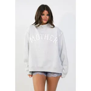 "MOTHER" Mock Neck Sweatshirt