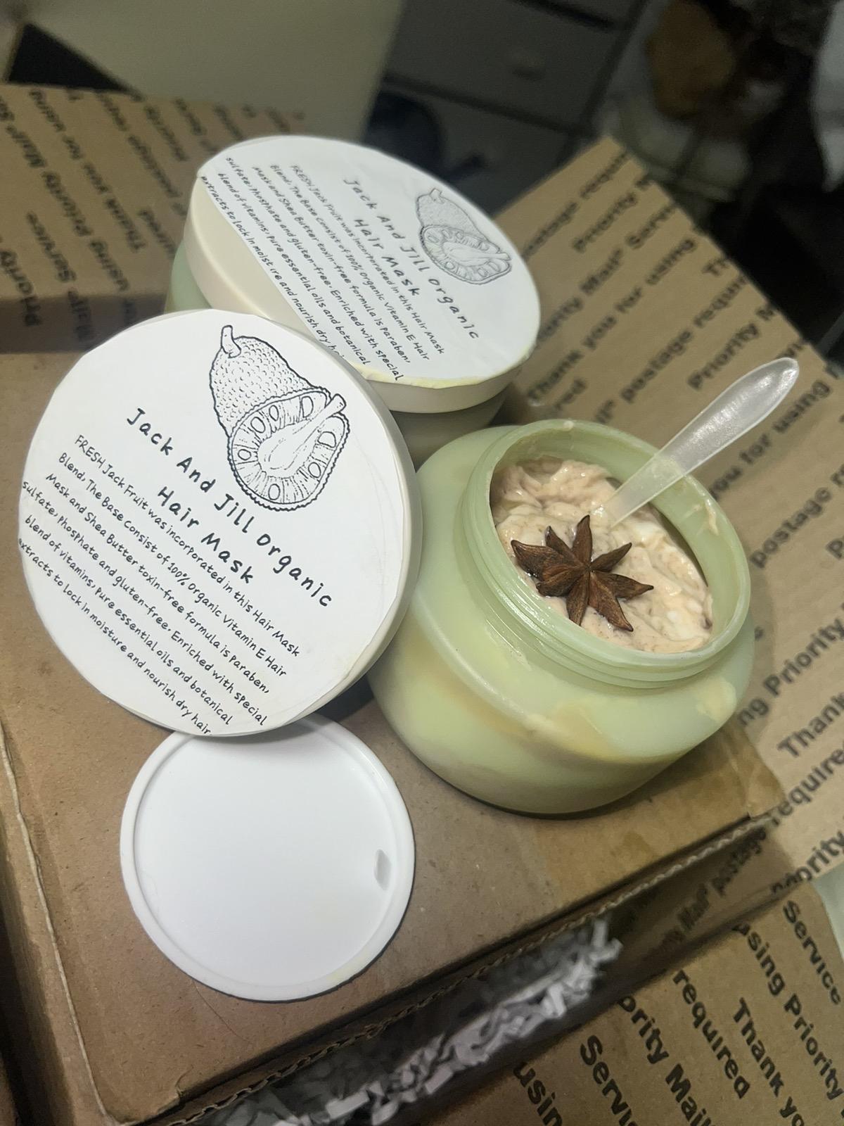 Jack and Jill Organic Hair Mask with Fresh Jack Fruit & SeaMoss Extract - Nourishing Haircare Conditioner