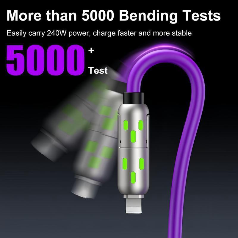 240W Ultra-Fast Charging Cable - High-Speed USB Charger for iPhone 15/16, iPad Pro, Samsung & More - Travel-Friendly, Compact Design, Multi-Charging Solution 240W Ultra-Fast Charging Cable - High-Speed USB Charger for iPhone 15/16, iPad Pro, Samsung & More - Travel-Friendly, Compact Design, Multi-Charging Solution