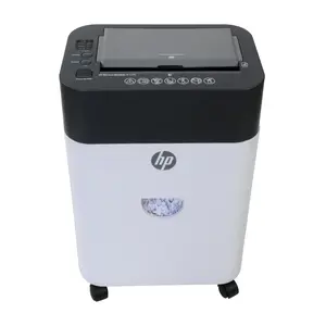 HP 120Sheet Auto Feed MicroCut Shredder - Paper and Credit Cards, 0.86hp Motor, 4.5Gallon Basket, Caster Wheels