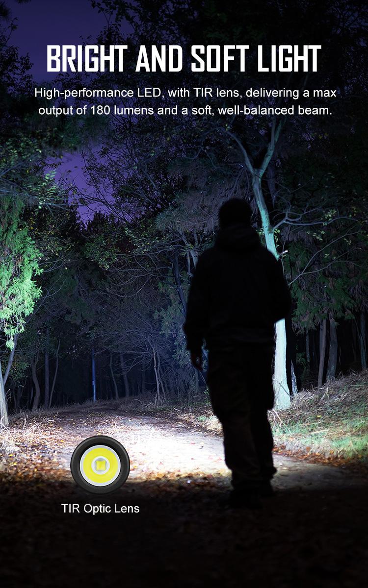 OLIGHT I1R 2 Pro Eos 180 Lumens EDC Rechargeable Keychain Flashlight with Type-C USB Cable