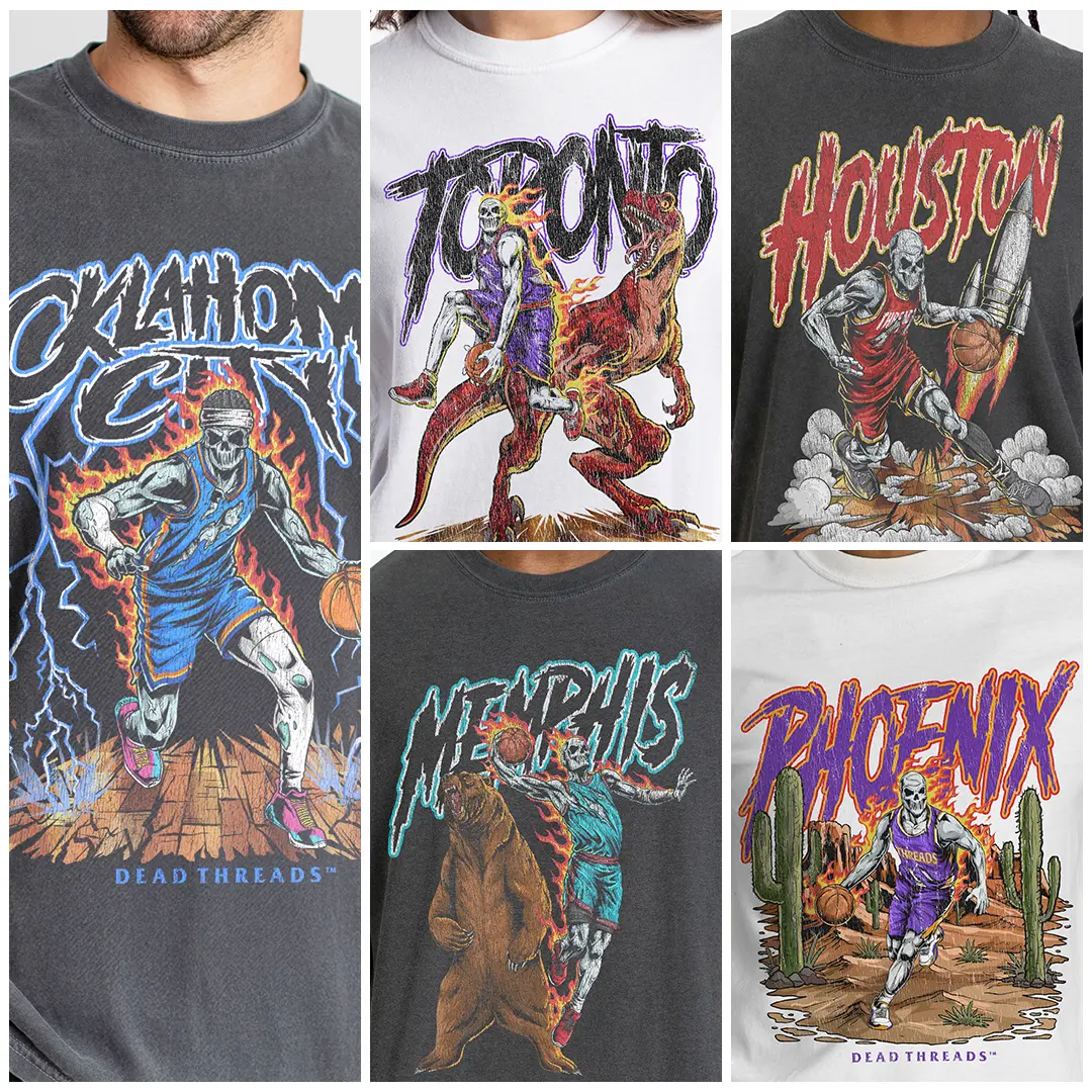Skeleton Basketball T-shirts - DEAD THREADS ORIGINAL