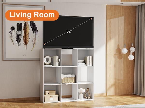 Cube Storage Organizer - Open Cube Bookshelf with 5 Removable Back Panels, Display Storage Bookcase for Living Room, Bedroom, Entrance Hall, Home Office