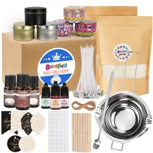 Blingfun Candle Making Full Kit, Includes Soy Wax, Wicks, Wick Stickers, Candle Jars, Essential Oils and Color Dye And Other Supplies For Making Scented Candle and Candle Crafting Products, Ideal for Crafting Scented Candles And Decorative Wax Projects