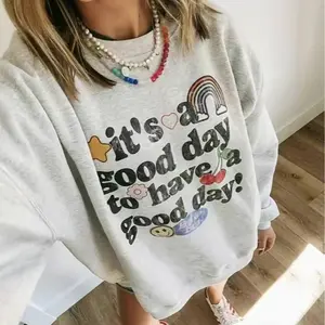Baian - Good Day Sweatshirt, It's a Good Day to Have a Good Day Sweater, Positive Quote Pullover, Motivational Crewneck, Retro Happy Sweatshirt