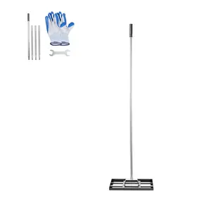 VEVOR Lawn Leveling Rake,  , Lawn Leveler with 78 in Handle, 17x10 in Ground Plate, Rust-Resistant Carbon Steel Soil Leveler, 5 Heights Adjustable, Effort Saving Lawn Leveling Tool for Yard Golf Court