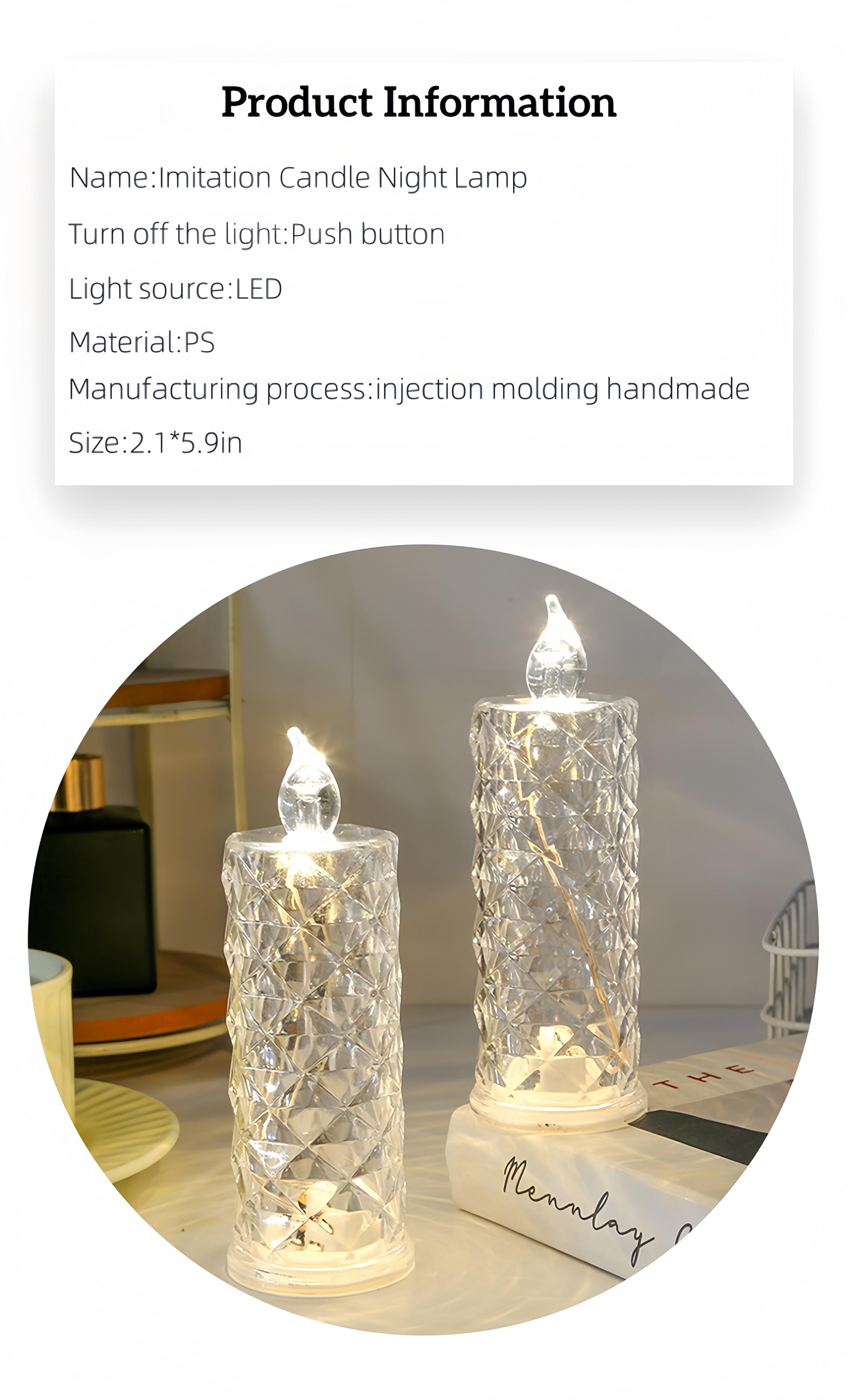 Crystal LED candle light decor