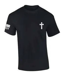 Trenz Shirt Company Mens Christian Tshirt Grunge Cross Crest Design Jesus Short Sleeve T-shirt