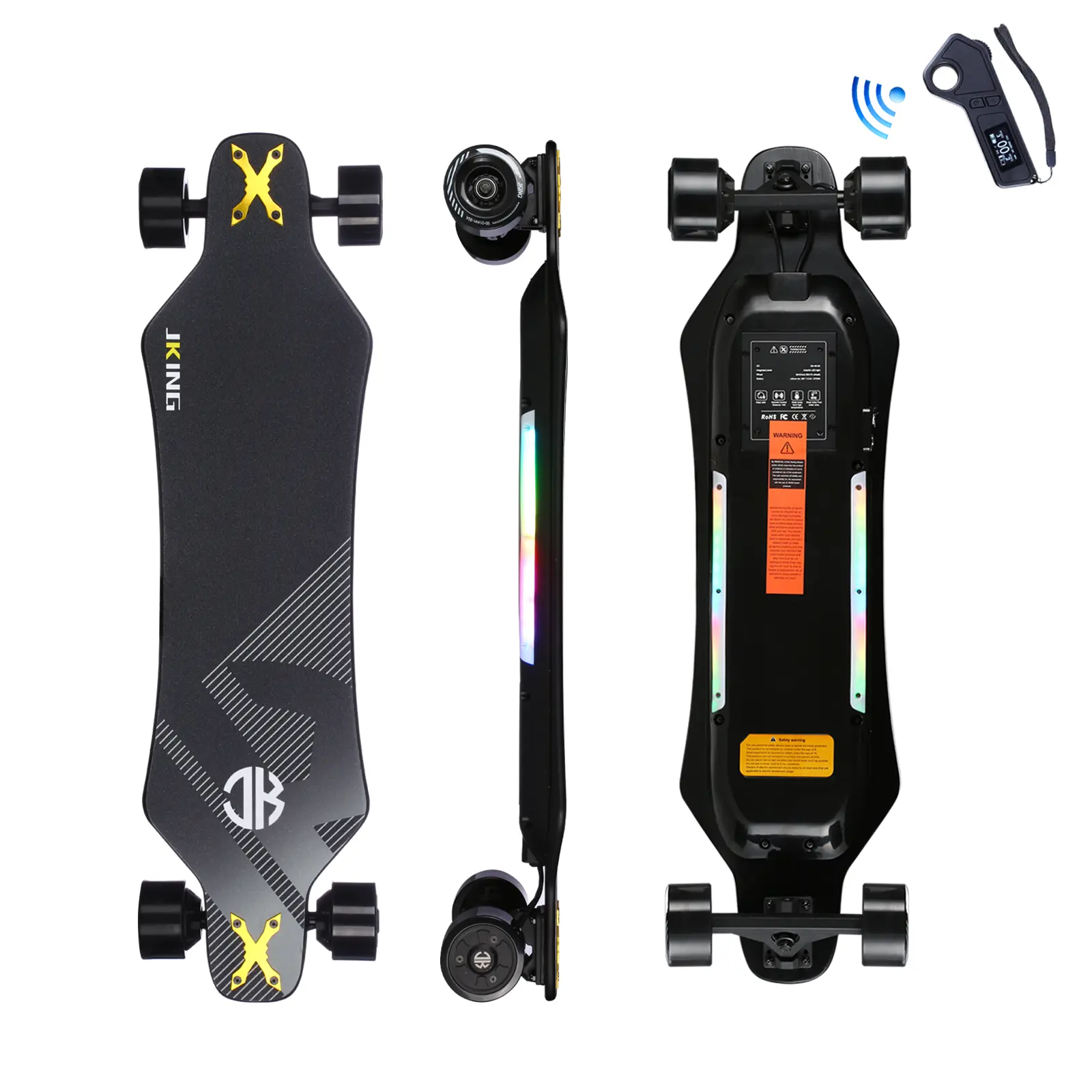 Kids Electric Skateboard Electric Longboard with Remote Control Electric Skateboard, Top Speed, 21.8 Mile Range, 3 Speed ​​Adjustments, Max Load 330 lbs, 12 Months Warranty tiktok store