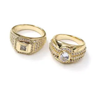 Anillos gruesos  para hombre o mujer, trabajado con zirconia. Laminado de alta calidad