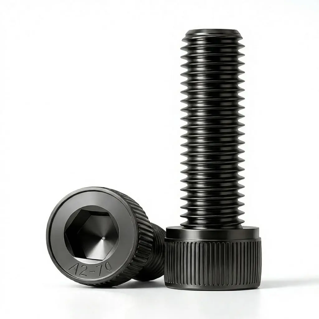 M2 x 4mm (50 Pack) Socket Head Cap Screws Bolts Black Oxide 304 Stainless Steel 18-8 Allen Socket Drive Full Thread with Hex Spanner