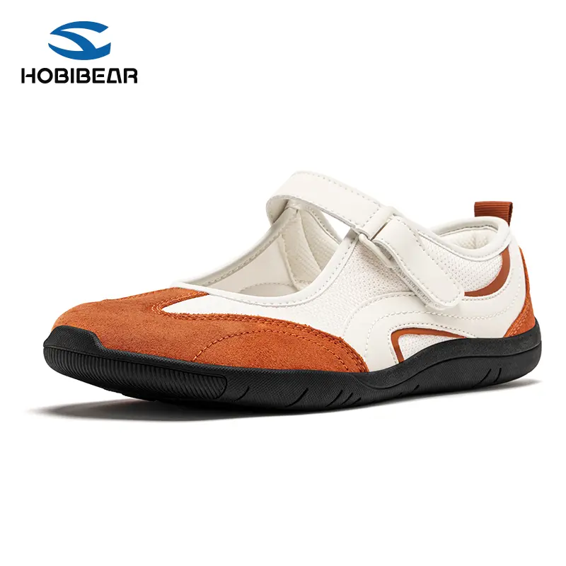 HOBIBEAR Women's Wide Fit Wide Mouth Mary Janes Minimalist Barefoot Footwear, Breathable Comfortable Walking Sports Shoes, Non Slip Sole Casual Trainer tiktokshopbacktoschool,back to school,back to school haul