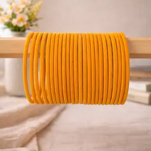 Mustard Velvet Bangles