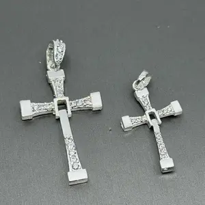 S925 Toreto cross with CZ stone