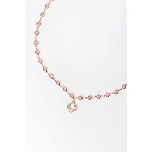 Charming Smile Necklace in Pink