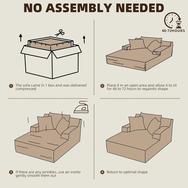 【New Year Special Discount】 Niccae 50" Chaise Lounge Indoor Corduroy Upholstered Plush Sofa Bed with 3 Throw Pillows Armrests No Assembly Required for Living Room Apartment , living room furniture 【New Year Special Discount】 Niccae 50" Chaise Lounge Indoor Corduroy Upholstered Plush Sofa Bed with 3 Throw Pillows Armrests No Assembly Required for Living Room Apartment , living room furniture