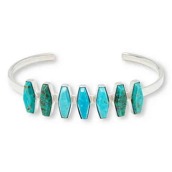 Mine Finds by Jay King Gallery Collection 7-Stone Sonoran Turquoise Cuff Bracelet
