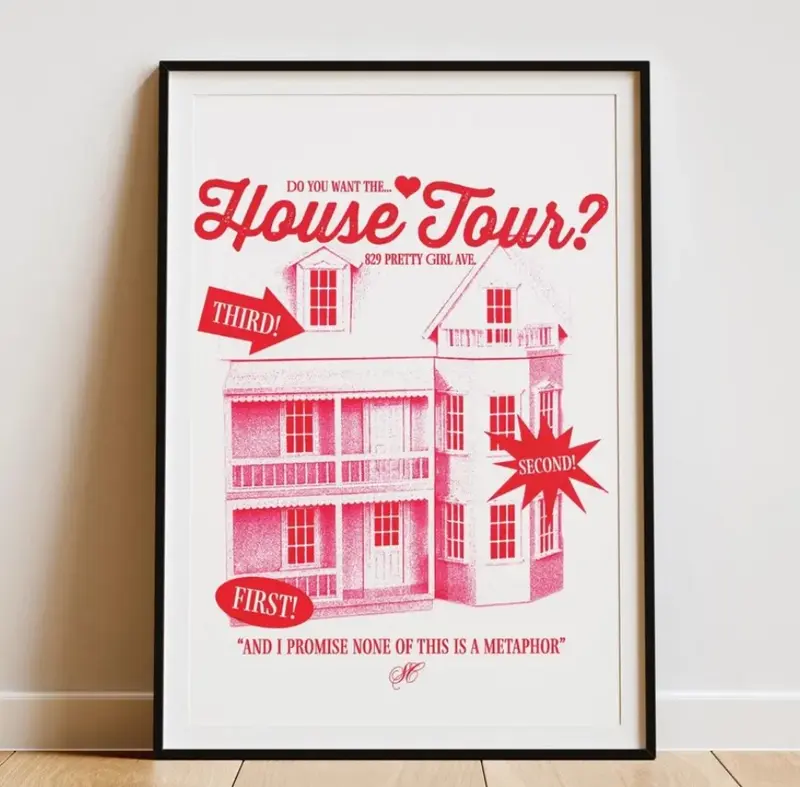 Sabrinâa Capenter 'House Tour' Lyrics Poster Print